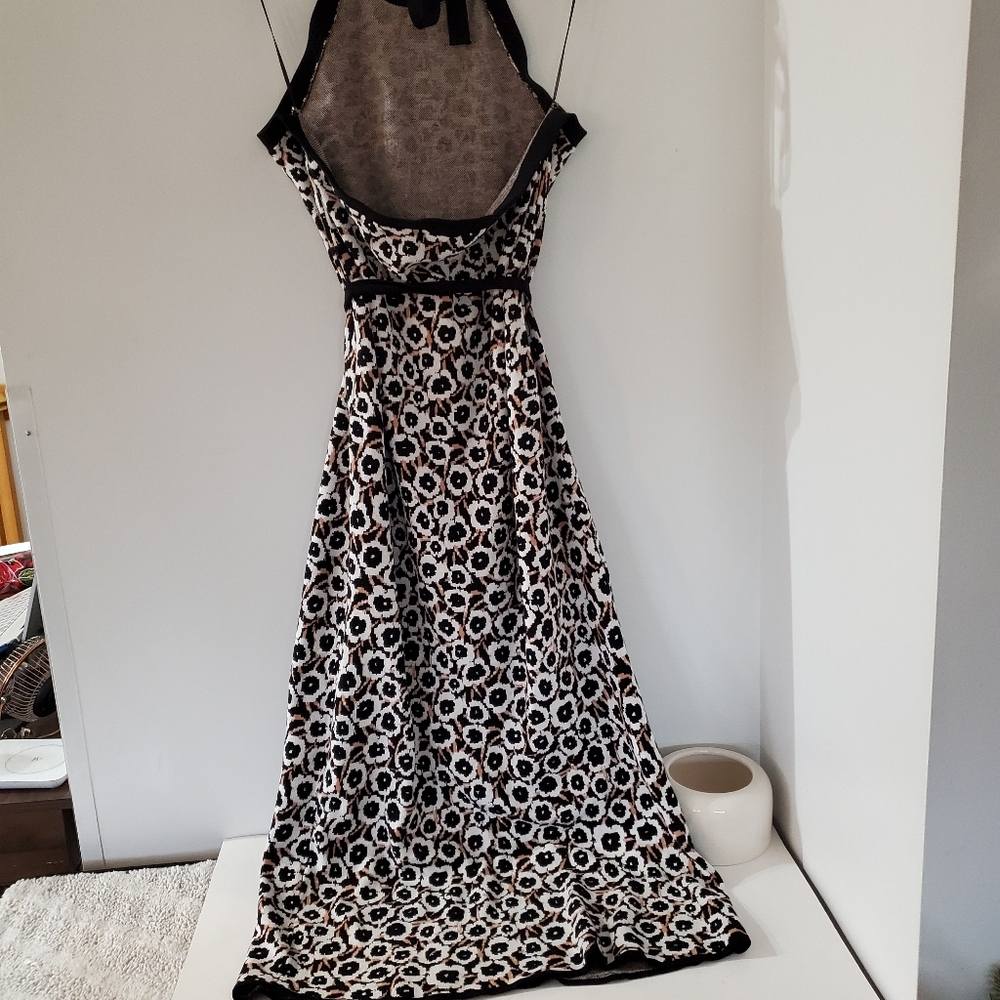 Diane von Furstenberg x Target Poppy Sweater Dress XXL Black White Halter Midi - Picture 8 of 12